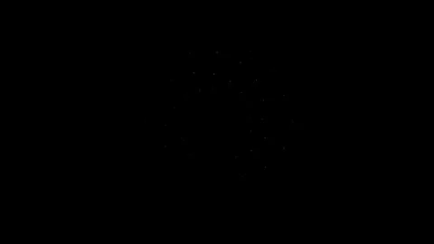 A bright firework explosion blooming against a deep black night sky backdrop Video stock 335117146