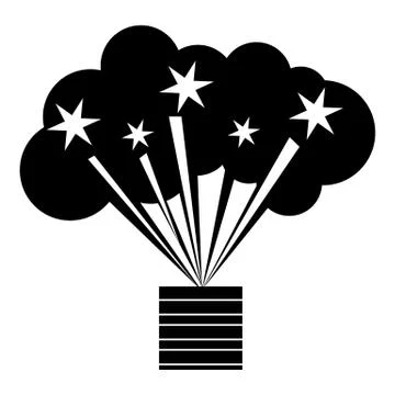 Bright firework icon, simple style イラスト素材