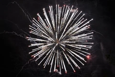 Bright firework in Summer Stock Photos