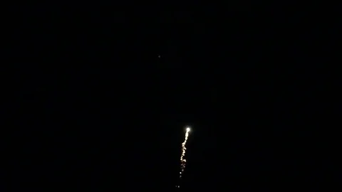 Bright fireworks busting on black sky Stock-Footage 118526591