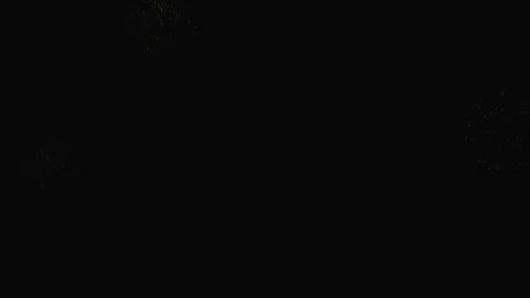 Bright fireworks display in night sky. Colorful pyrotechnics exploding for Stock Footage 340942403
