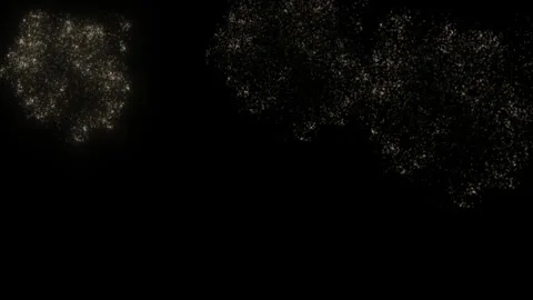 Bright fireworks exploding in night sky celebration. Vibrant pyrotechnic Stock Footage 339646875