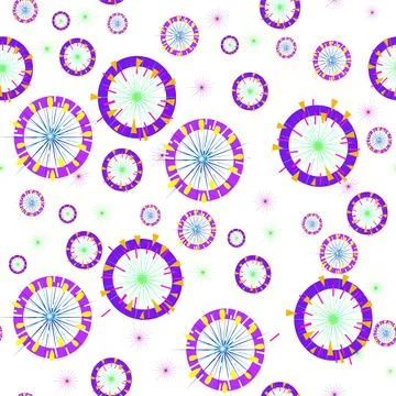 Bright fireworks Stock Illustration