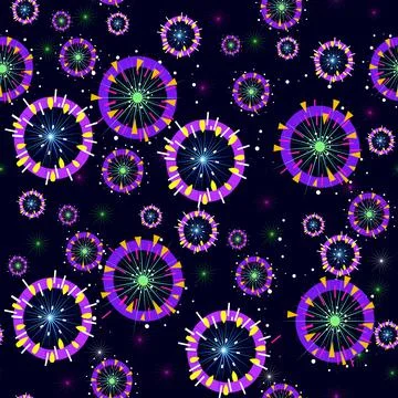 Bright fireworks Stock Illustration