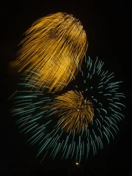 Bright fireworks Stock Photos