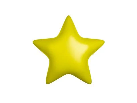 A bright, five-pointed, golden star set against a plain, light background Stockillustratie