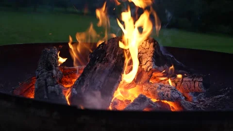 Bright flame of burning bonfire 스톡 동영상 255031754
