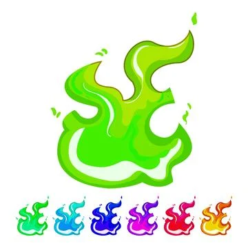 Bright flame cartoon vector graphic イラスト素材