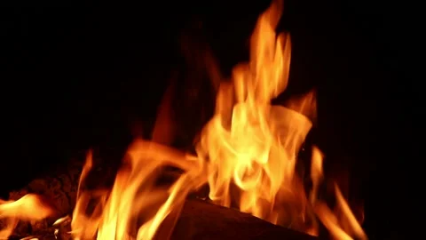 Bright flame of the fire Stock Footage 168147505