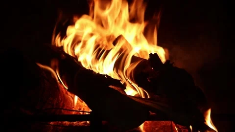 Bright flame of the fire Video stock 168252332