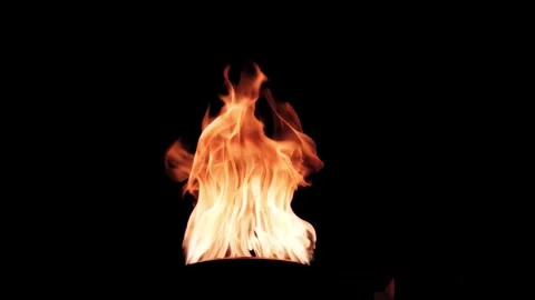 Bright Flame Jet Moving Across Black Background Stock Footage 339301287