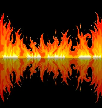 A bright flame in the night Stock Illustration