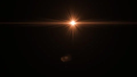 Bright Flare of Light in Dark Sky Creating Lens Flare Effect and Sunburst Stock Footage 337226083