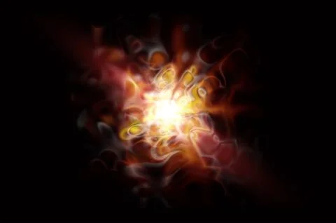 Bright flash. fire planet Stock Illustration