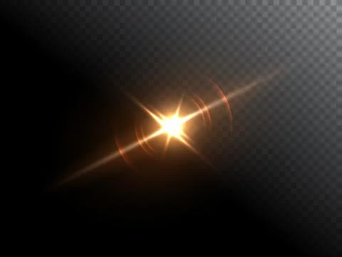 Bright flash isolated on transparent background. Vector illustration. Stock Illustration