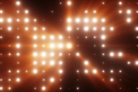 Bright flash of LED lights with rays of light 3d illustration Stock Photos