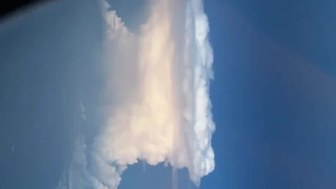 Bright Flashes Of Lighting And Thunder Seen From A Gigantic Supercharged Stock Footage 332552201