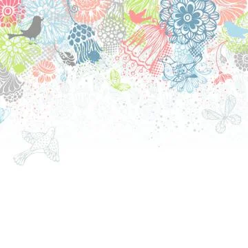 Bright floral background. Stock Illustration