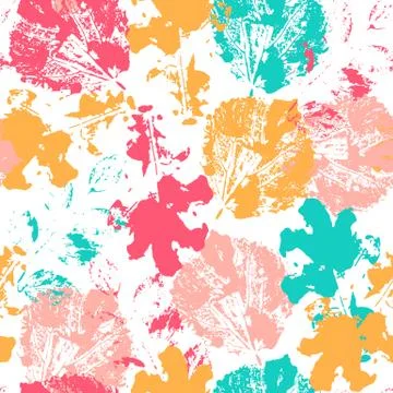 Bright floral background. Leaves pattern. Stock Illustration
