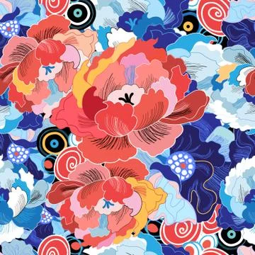 Bright floral pattern Stock Illustration