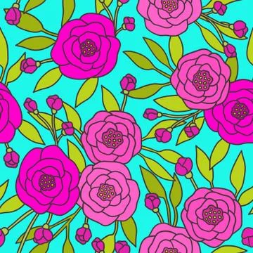 Bright floral pattern. Stock Illustration
