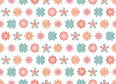Bright Floral Seamless Pattern Stock Illustration