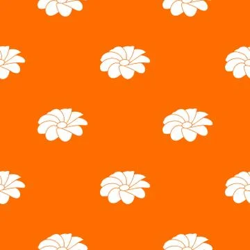 Bright flower pattern vector orange 스톡 일러스트