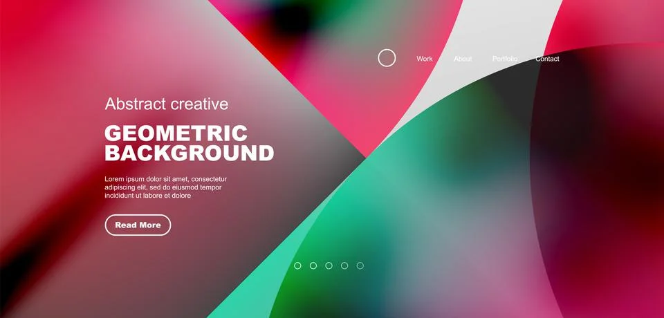 Bright fluid gradient circles abstract background. Business or technology design Stock Illustration