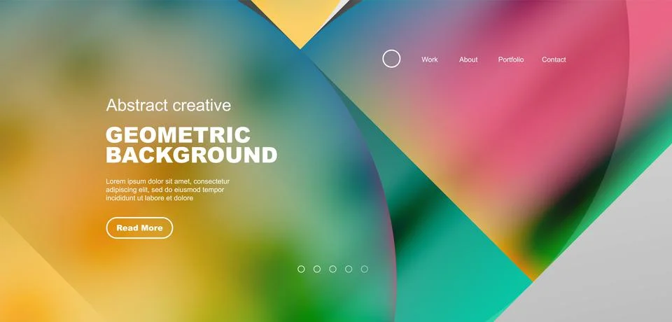 Bright fluid gradient circles abstract background. Business or technology design Stock Illustration