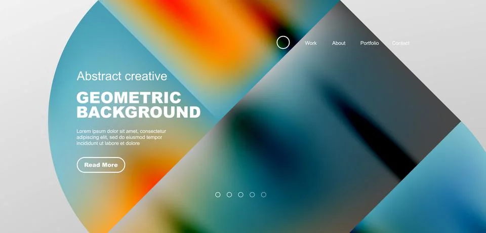 Bright fluid gradient circles abstract background. Business or technology design Stock Illustration