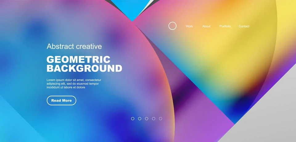 Bright fluid gradient circles abstract background. Business or technology design 스톡 일러스트