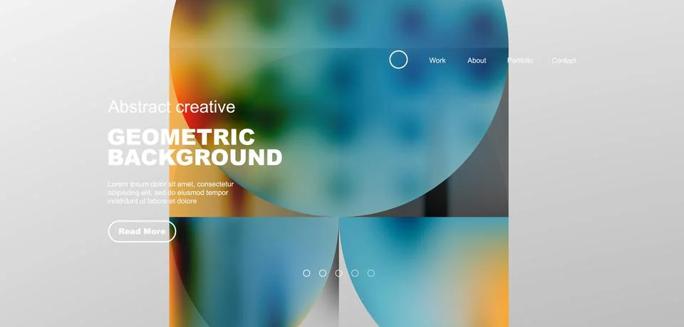 Bright fluid gradient circles abstract background. Business or technology design Stock Illustration