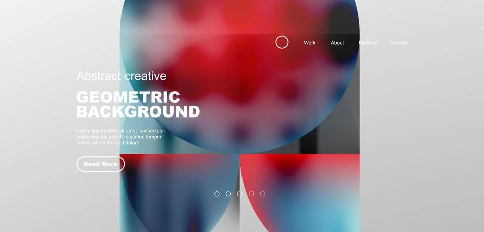 Bright fluid gradient circles abstract background. Business or technology design Stock Illustration