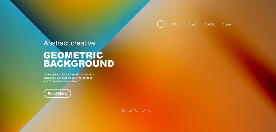 Bright fluid gradient circles abstract background. Business or technology design Illustrazione stock