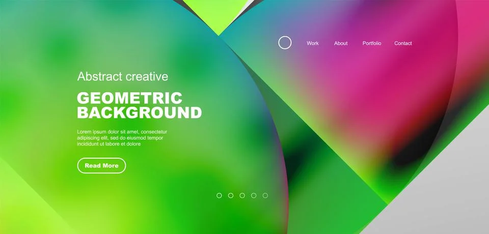 Bright fluid gradient circles abstract background. Business or technology design Stock Illustration