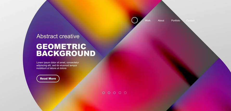 Bright fluid gradient circles abstract background. Business or technology design Stock Illustration