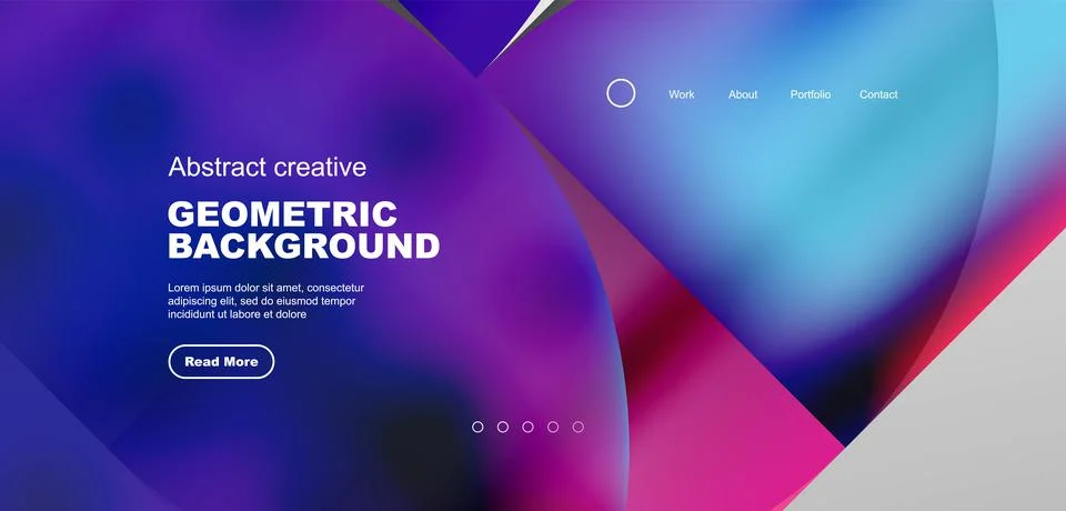 Bright fluid gradient circles abstract background. Business or technology design Stock Illustration