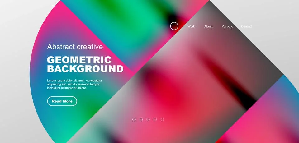 Bright fluid gradient circles abstract background. Business or technology design Stock Illustration