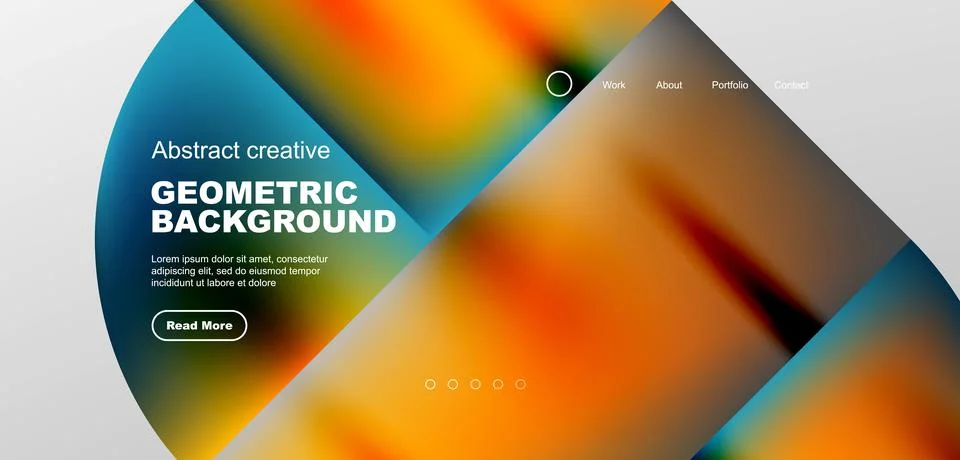 Bright fluid gradient circles abstract background. Business or technology design Stock Illustration