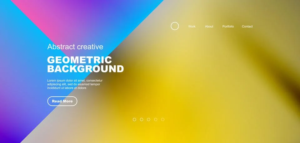 Bright fluid gradient circles abstract background. Business or technology design Stock Illustration