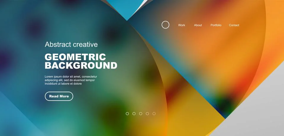 Bright fluid gradient circles abstract background. Business or technology design Stock Illustration