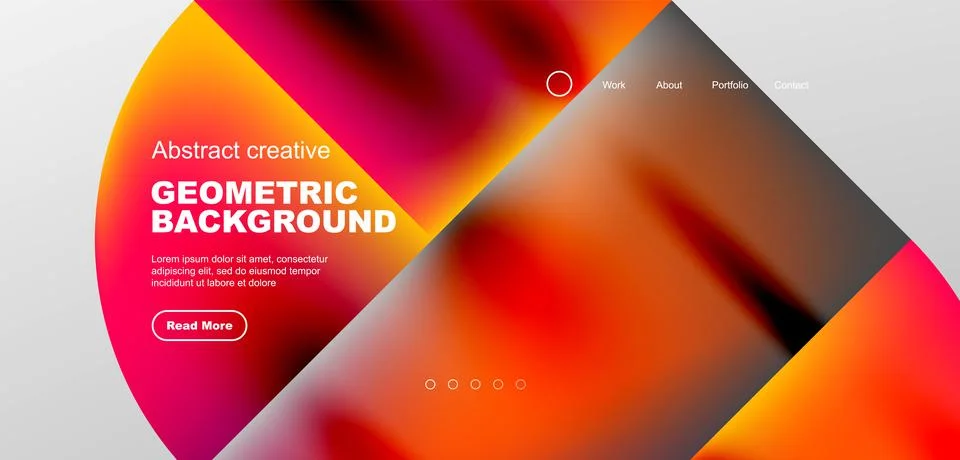 Bright fluid gradient circles abstract background. Business or technology design Stock Illustration