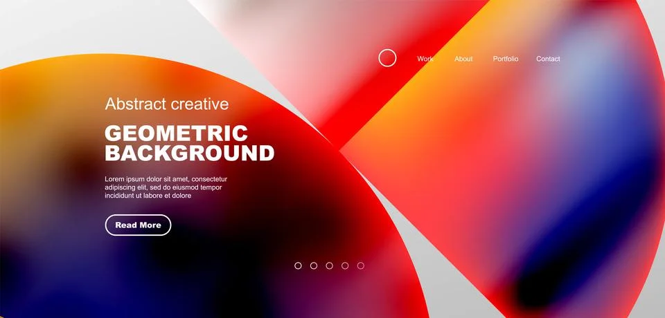 Bright fluid gradient circles abstract background. Business or technology design Stock Illustration