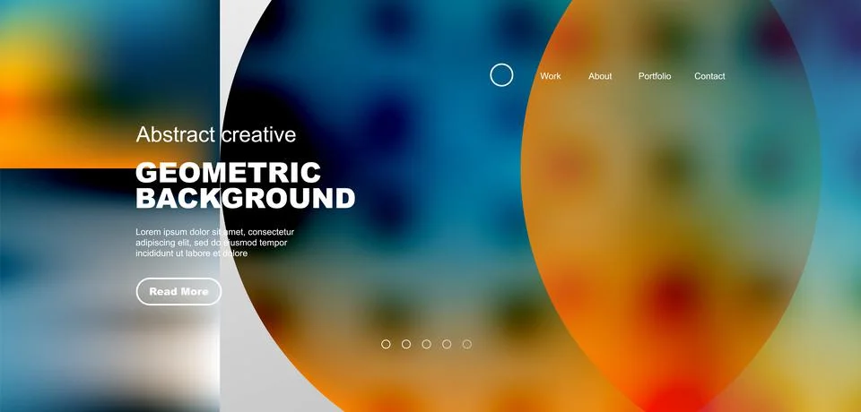 Bright fluid gradient circles abstract background. Business or technology design Stock Illustration