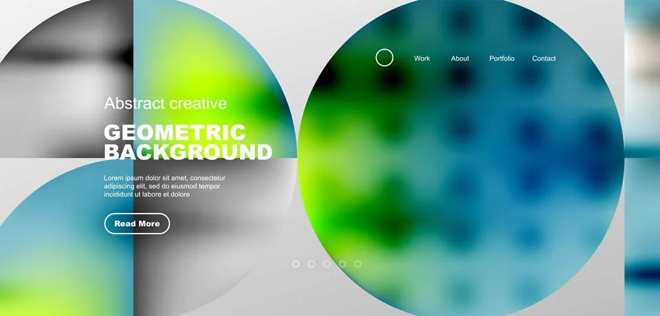 Bright fluid gradient circles abstract background. Business or technology design Stock Illustration