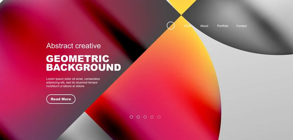 Bright fluid gradient circles abstract background. Business or technology design Stock Illustration