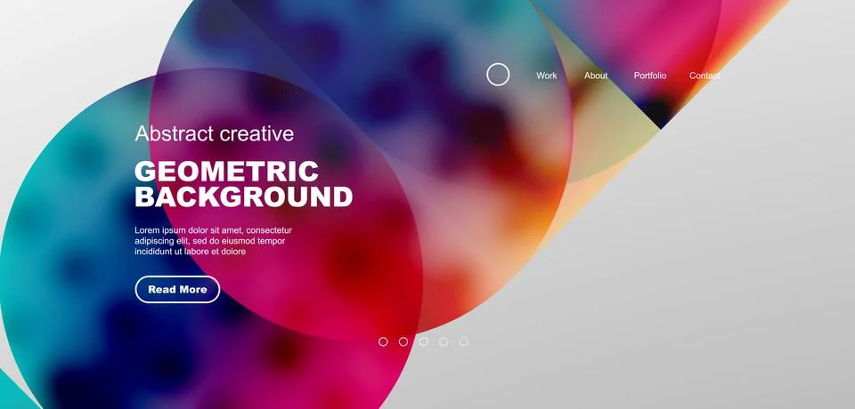 Bright fluid gradient circles abstract background. Business or technology design Stock Illustration