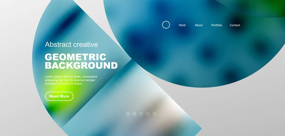 Bright fluid gradient circles abstract background. Business or technology design Stock Illustration