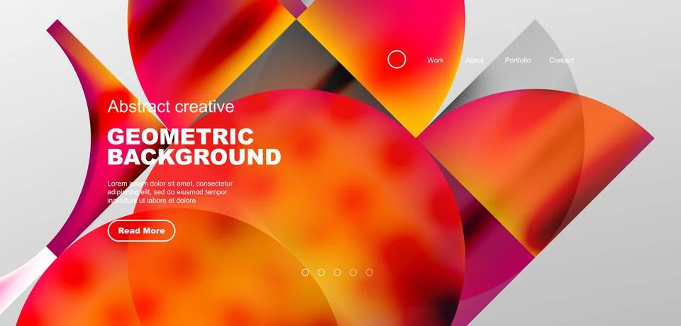 Bright fluid gradient circles abstract background. Business or technology design Stock Illustration
