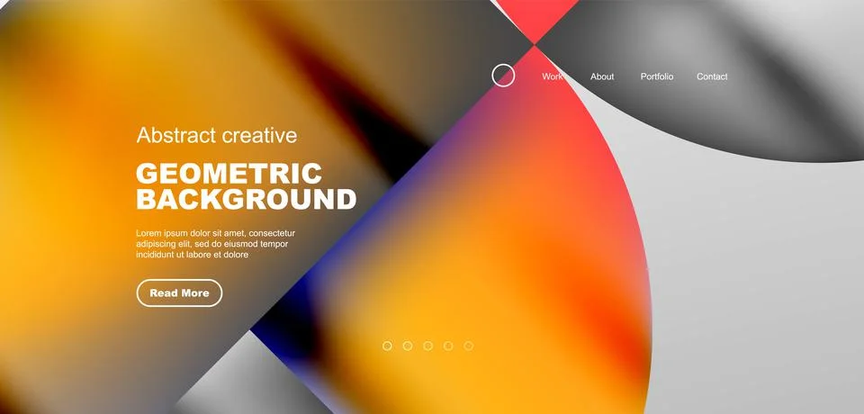 Bright fluid gradient circles abstract background. Business or technology design Stock Illustration